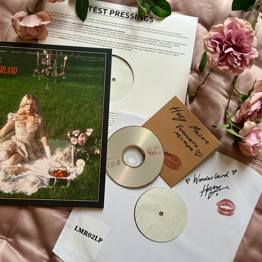 WONDERLAND TEST PRESSING BUNDLE - signed and personalised, including mixtape CD and polaroid.